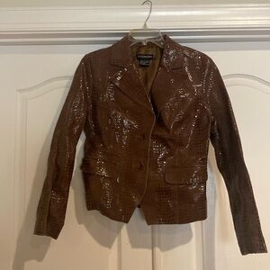 B concept Brown Leather jacket